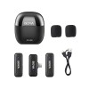 Boya Wireless Microphone 2.4GHz Dual-Channel System with Charging Case (BY-WM3T-U2), Type-C Jack, Black