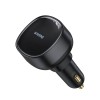 Baseus Car Charger Retractable  Enjoyment Pro Type-C with Cable 60W Cluster, Black