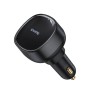 Baseus Car Charger Retractable  Enjoyment Pro Type-C with Cable 60W Cluster, Black