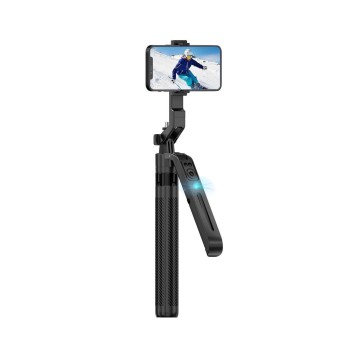 Tripod Auto Face Tracking AI 360 Removable Design With Remote Controller Selfie C12, 1,8m, Black