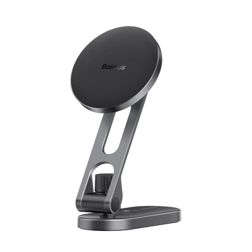 Baseus Car Mount Magnetic Phone Holder T-Space Series Folding Metal, Frost Silver