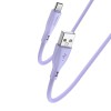 Yesido Cable Liquid Silicone Series USB-A to Type-C 18W 2A 1m, Purple
