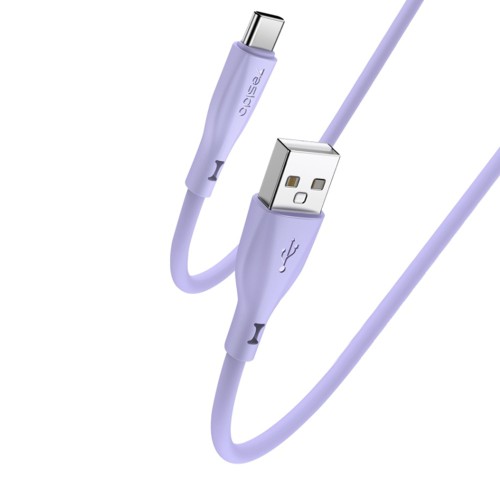 Yesido Cable Liquid Silicone Series USB-A to Type-C 18W 2A 1m, Purple