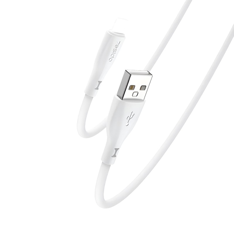Yesido Cable Liquid Silicone Series USB-A to Lightning 18W 1m, White