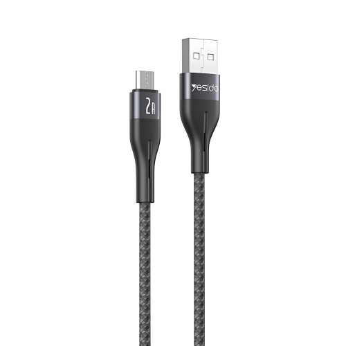 Yesido Cable Braided Series USB-A to Type-C 18W 2A 1m, Black