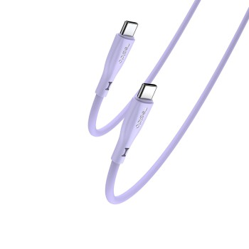 Yesido Cable Liquid Silicone Series Type-C to Type-C 60W 1m, Purple 