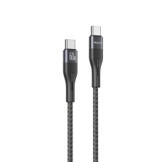 Yesido Cable Aluminum Series Type-C to Type-C 3A 60W 1.2m, Black