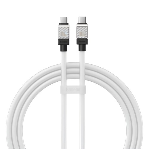 Baseus Cable CoolPlay Series Type-C to Type-C 5A 100W 1m, White (Damaged Boxes)