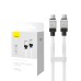 Baseus Cable CoolPlay Series Type-C to Type-C 5A 100W 1m, White (Damaged Boxes)