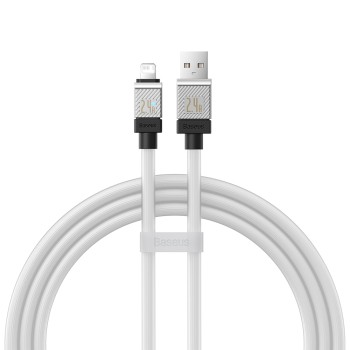 Baseus Cable CoolPlay Series USB-A to Lightning 2.4A 12W 1m, White