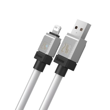 Baseus Cable CoolPlay Series USB-A to Lightning 2.4A 12W 1m, White