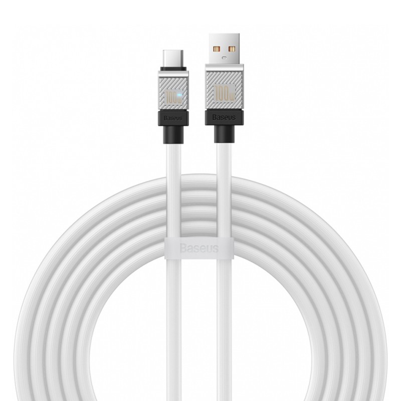 Baseus Cable CoolPlay Series USB-A to Type-C 5A 100W 2m, White