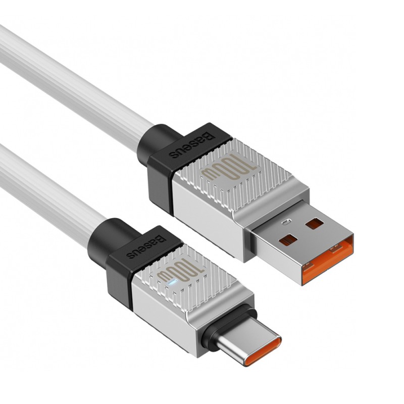 Baseus Cable CoolPlay Series USB-A to Type-C 5A 100W 2m, White