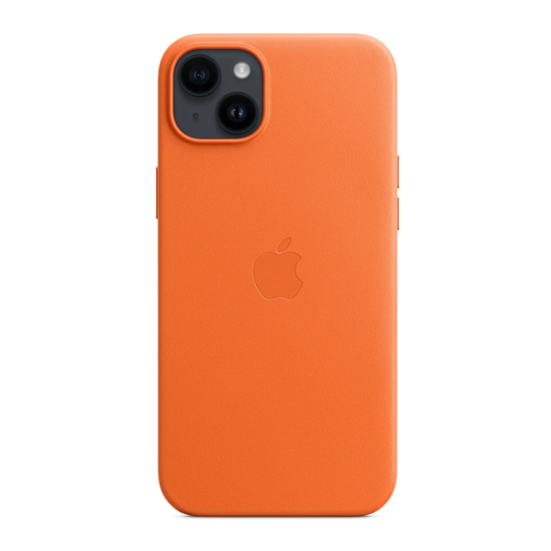 Case Original Leather with MagSafe for iPhone 15 Plus/14 Plus, Orange