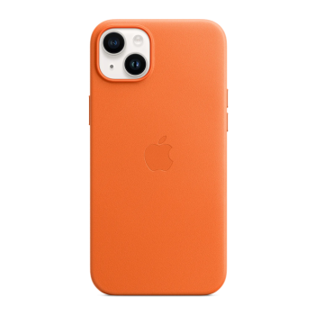 Case Original Leather with MagSafe for iPhone 15 Plus/14 Plus, Orange