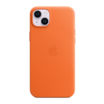 Case Original Leather with MagSafe for iPhone 15 Plus/14 Plus, Orange