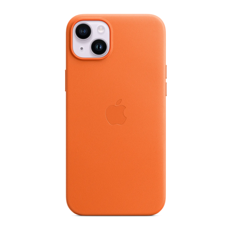 Case Original Leather with MagSafe for iPhone 15 Plus/14 Plus, Orange