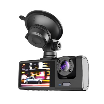WOO Car Dash Cam+Rear Camera 1080P DVR-F80, Black