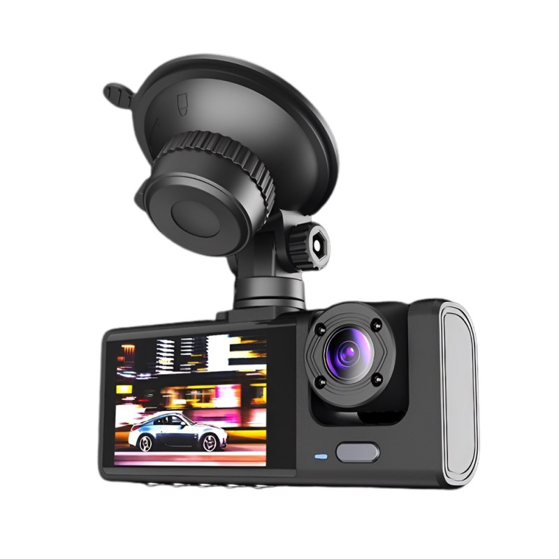 WOO Car Dash Cam+Rear Camera 1080P DVR-F80, Black