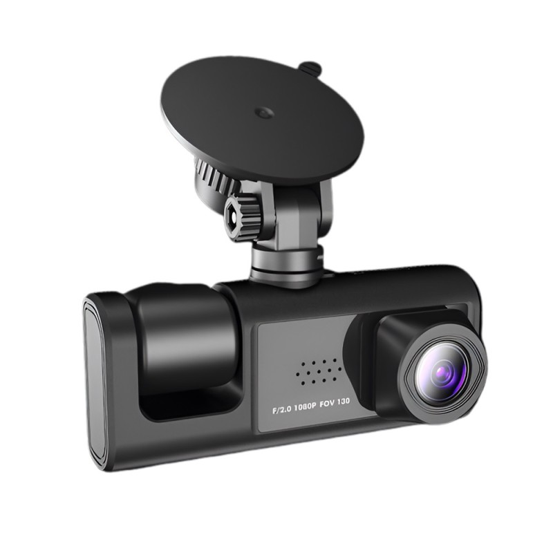 WOO Car Dash Cam+Rear Camera 1080P DVR-F80, Black