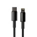 Baseus Cable Type-C to Lightning Tungsten Gold Fast Charging PD 20W 1m, Black
