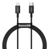 Baseus Cable Type-C to Lightning Superior Series Fast Charging PD 20W 1m, Black
