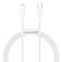 Baseus Cable Type-C to Lightning Superior Series Fast Charging PD 20W 1.5m, White