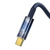 Baseus Cable Explorer Smart Temperature USB-A to Type-C 5A 100W 2m,  Blue