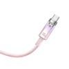 Baseus Cable Explorer Smart Temperature USB-A to Type-C 5A 100W 2m,  Pink