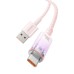 Baseus Cable Explorer Smart Temperature USB-A to Type-C 5A 100W 2m,  Pink