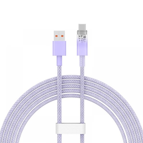 Baseus Cable Explorer Smart Temperature USB-A to Type-C 5A 100W 2m, Purple