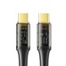 Mcdodo Cable Type-C to Type-C PD Transparent Amber 100W 5A 1.2m, Black