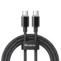 Mcdodo Cable Dichromatic Series Type-C to Type-C 5A 100W 1.2m, Black