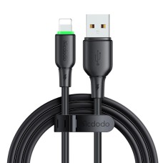 Mcdodo Cable Alpha Series USB-A to Lightning with LED 2A 1.2m, Black