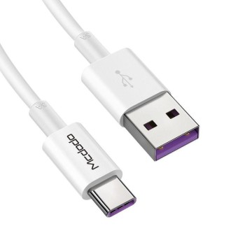 Mcdodo Cable Element Series USB-A to Type-C 5A 100W QC4.0, White