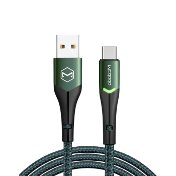 Mcdodo Cable Magnificence Series USB-A to Lightning with Switching LED 1.2m 2.0A, Green