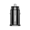 Baseus Car Charger 2xUSB Square Metal QC3.0 30W, Black