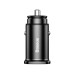 Baseus Car Charger 2xUSB Square Metal QC3.0 30W, Black