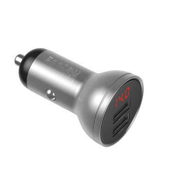 Baseus Car Charger 2xUSB Fast Charge 24W, Grey