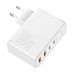 Baseus Wall Charger GaN2 Pro 2*USB-A+2*Type-C 100W, White