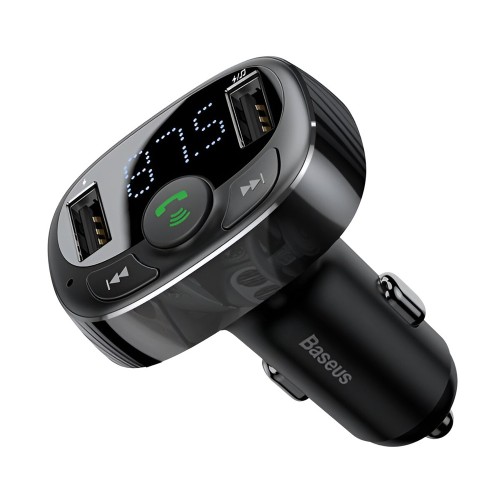 Baseus FM Modulator with Car Charger S-09A, Black