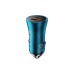 Baseus Car Charger Golden Contactor Max 1*USB-A+1*Type-C 60W, Blue