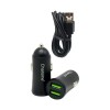 Charome Car Charger with Cable USB to Lightning C6, Black
