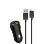 Charome Car Charger with Cable USB to Micro-USB C6, Black