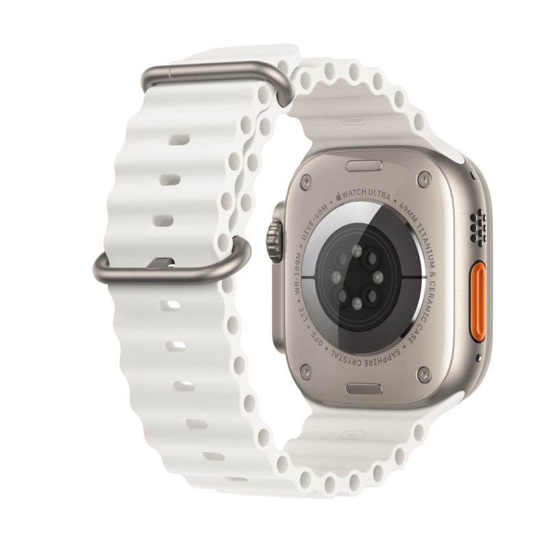 Watch Ultra 2, 49mm, Titanium (White Ocean Strap Orange) (Replica)
