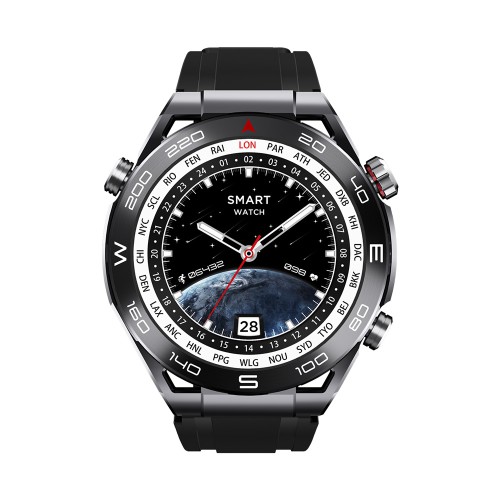 Charome Smart Watch HD Call T11 Amoled Display, Black 