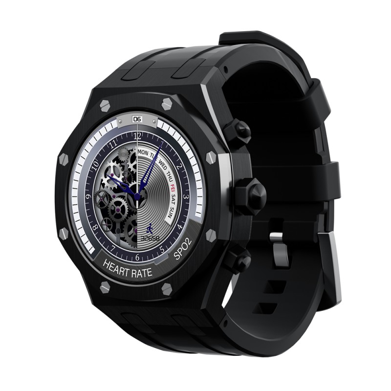 Charome Smart Watch HD Call T12 Amoled, Black 