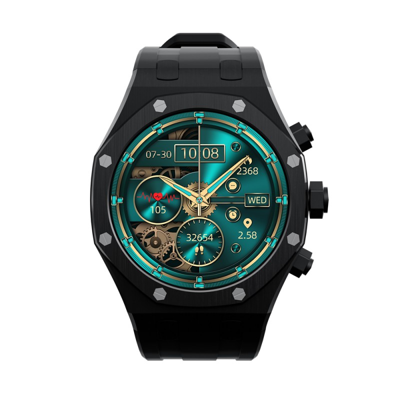 Charome Smart Watch HD Call T12 Amoled, Black 