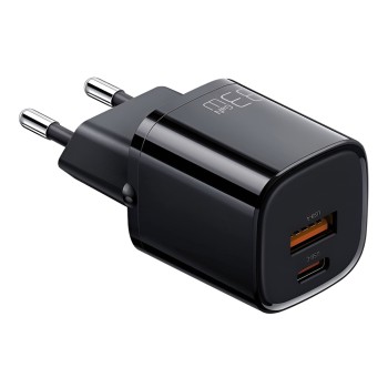 Mcdodo Wall Charger Nano Series 1*USB-A+1*Type-C 3A 33W, Black