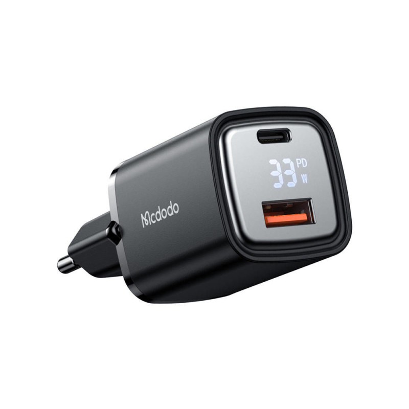 Mcdodo Wall Charger 1*USB-A+1*Type-C 3A 33W, Black